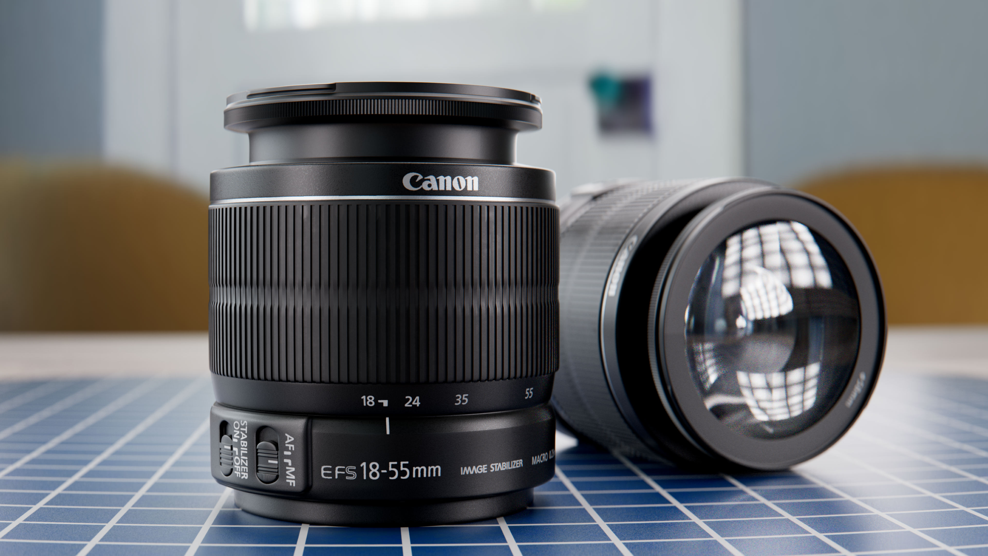 3D Produktvisualisierung Canon Objektiv – Product Render Agentur Hessen | Damongraphics